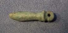 Ancient Egyptian blue faience Wadj Papyrus Amulet Late Dynastic Period 26th Dynasty 664-525 BC