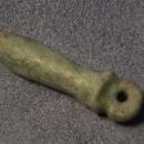 Ancient Egyptian blue faience Wadj Papyrus Amulet Late Dynastic Period 26th Dynasty 664-525 BC