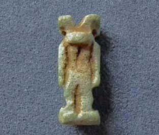 Ancient Egyptian Blue Faience Amulet God Anubis 664-332 BC