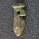 Ancient Egyptian Wadj Papyrus Amulet Blue Faience 26th Dynasty