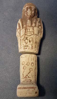 Authentic Ancient Egyptian White Faience Shabti Ushabti Hieroglyphic Inscription 1550-712 BC
