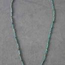 Ancient Egyptian Blue Faience Necklace with God Shu Amulet