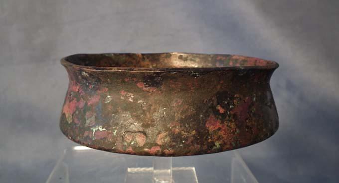 Ancient Greek Bronze Bowl with Traces of Gold Gilding 5th c BC