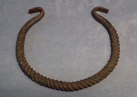 Ancient Celtic Bronze Torc Torque 7th-3rd century BC