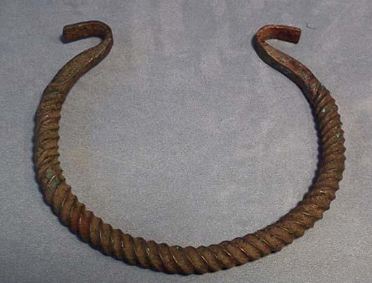 Ancient Celtic Bronze Torc Torque 7th-3rd century BC