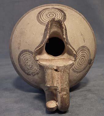 Ancient Cypriot Bichrome Ceramic Wine Jug CYPRUS 750-600 BC