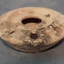 Ancient Imperial Roman Terracotta Oil Lamp with Three Flames Nozzles 1st–4th Century AD