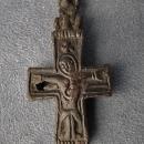 Authentic Antique Byzantine Bronze Pectoral Reliquary Cross 9th-12th c AD