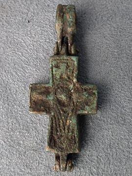 Authentic 9th-12th century AD Antique Byzantine Bronze Pectoral Reliquary Cross