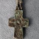 Authentic 9th-12th century AD Antique Byzantine Bronze Pectoral Reliquary Cross