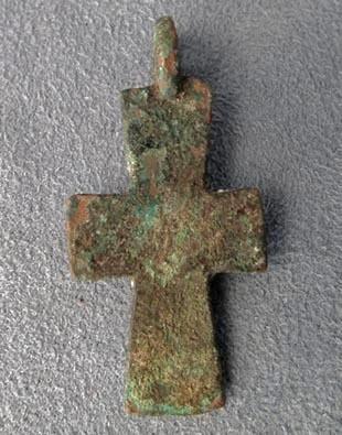 Authentic Antique Byzantine Bronze Cross circa 9th-12th century AD