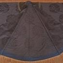 Antique Chinese Qing Dynasty Robe Navy Blue Silk with Dragon & Phoenix