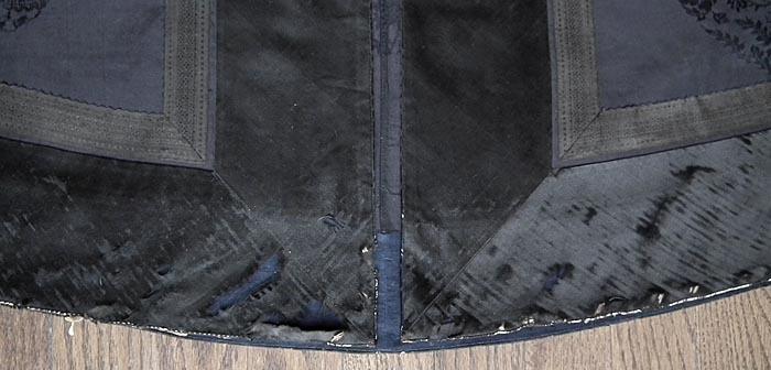 Antique Chinese Qing Dynasty Robe Navy Blue Silk with Dragon & Phoenix