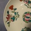 Antique Chinese Famille Rose Hand Painted Enameled Plate Qing Dynasty 19th C