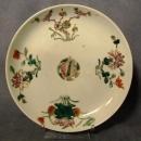 Antique Chinese Famille Rose Hand Painted Enameled Plate Qing Dynasty 19th C