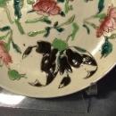 Antique Chinese Famille Rose Hand Painted Enameled Plate Qing Dynasty 19th C