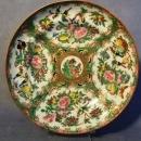 Antique Chinese Hand Painted Famille Rose Enameled Plate Qing Dynasty 19th C