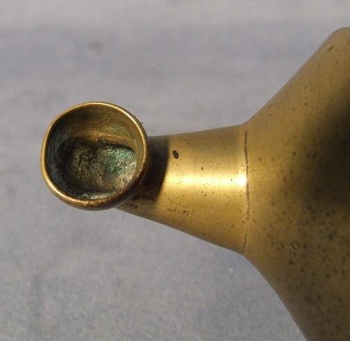 Large Antique 19th c Chinese Pipe Ornately Carved In Polychrome Wood