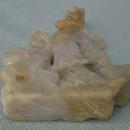 Antique Chinese 19th century Qing Dynasty Carved Jade Jadeite Statue Lady Figurine