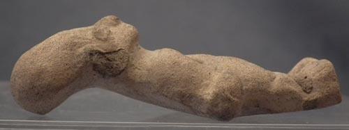 Antique Pre-Columbian Jama-Coaque Female Ceramic Figure 300 BC-400 AD