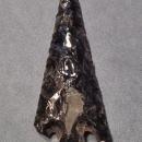 Antique Mayan Obsidian Spear Point Blade Late Classic ca. AD 550-950