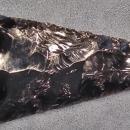Antique Mayan Obsidian Spear Point Blade Late Classic ca. AD 550-950