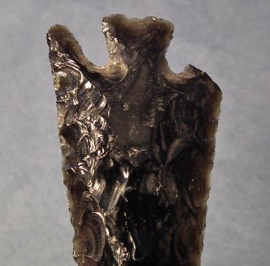 Antique Mayan Obsidian Spear Point Blade Late Classic ca. AD 550-950