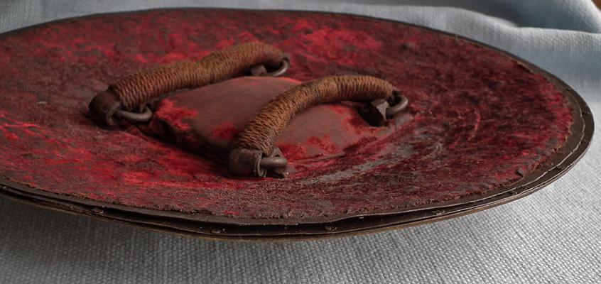 Antique Islamic Indo Persian Gold Inlaid Steel Shield Dhal Separ 18th c Mughal India