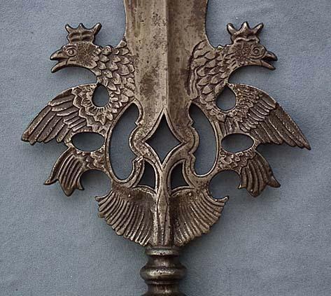 Antique 18th c Saxon Polish Swiss Guards Partisan King Augustus II Augustus III