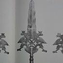 Antique 18th c Saxon Polish Swiss Guards Partisan King Augustus II Augustus III