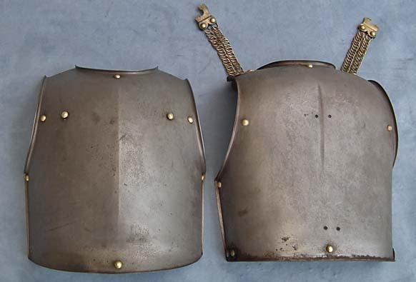 SOLD Antique 19th c French Cavalry Cuirassier Armor Cuirass Breast plate Back plate