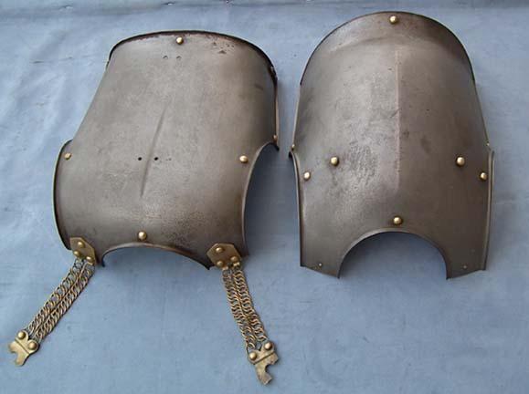 SOLD Antique 19th c French Cavalry Cuirassier Armor Cuirass Breast plate Back plate