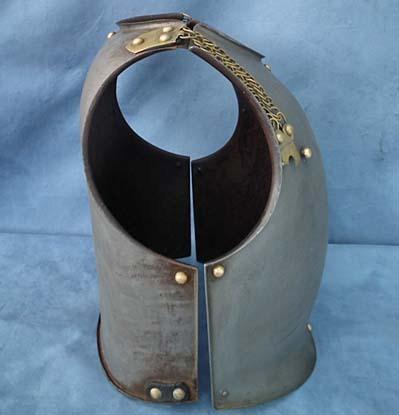 SOLD Antique 19th c French Cavalry Cuirassier Armor Cuirass Breast plate Back plate