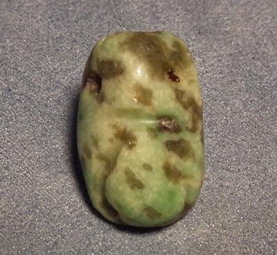 Antique Pre-Columbian Jade Pendant Mezcala Late Preclassic 300-100 BC