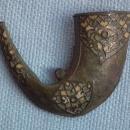 Antique Russian Gun Powder Flask 17th century Enamel Bronze