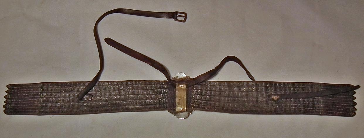 Antique Russian Islamic Turcoman Tekke Silver Mounted Turkmen Horse trapping Neckband