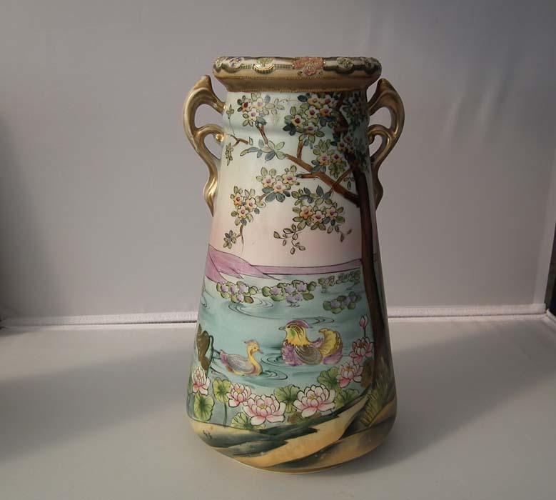 Pair of Antique Imperial Nippon Japanese Porcelain Vases