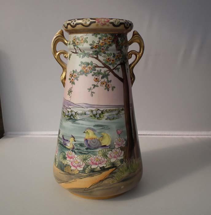 Pair of Antique Imperial Nippon Japanese Porcelain Vases