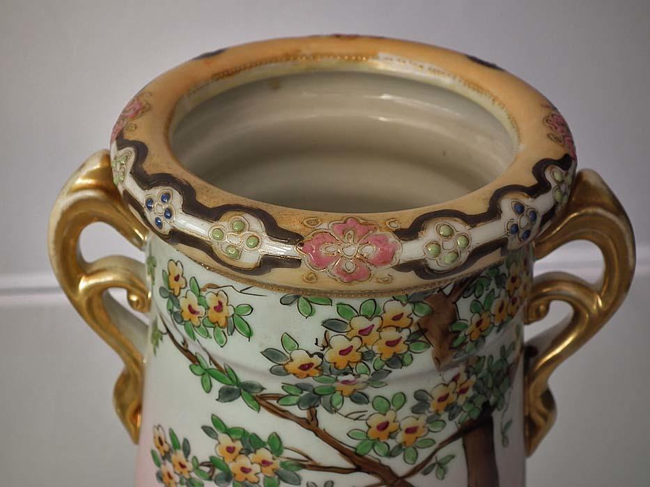 Pair of Antique Imperial Nippon Japanese Porcelain Vases