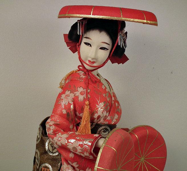 Huge old Japanese Geisha Courtesan Doll Showa Period