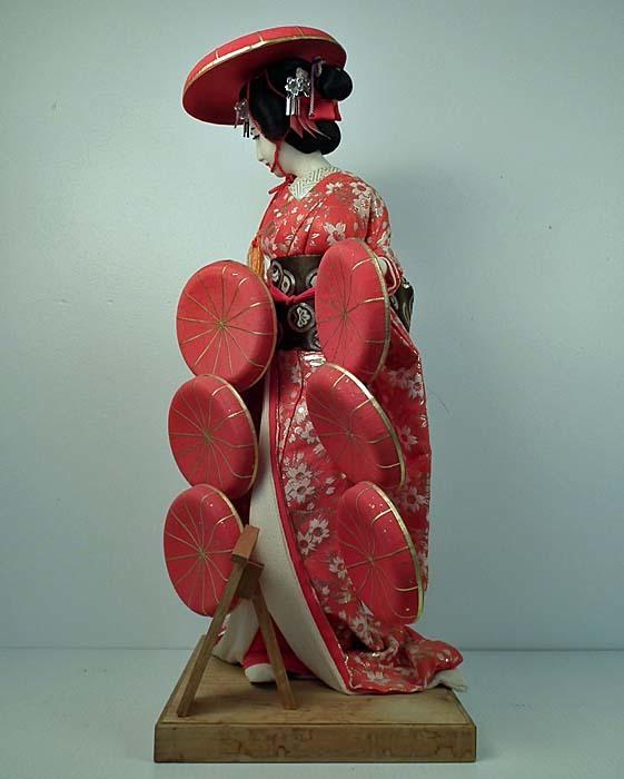 Huge old Japanese Geisha Courtesan Doll Showa Period