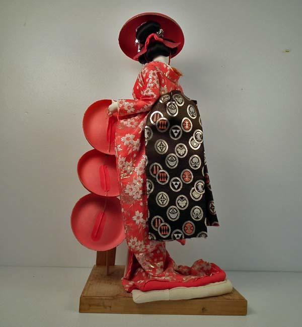 Huge old Japanese Geisha Courtesan Doll Showa Period