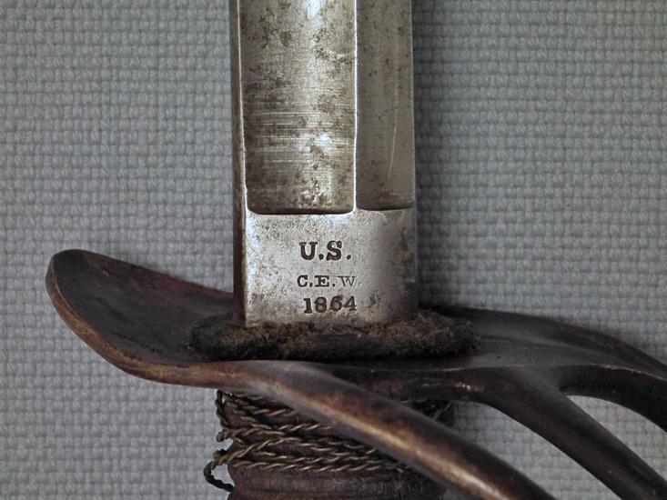 Antique American Civil War Cavalry Sword Sabre Mansfield Lamb 1864