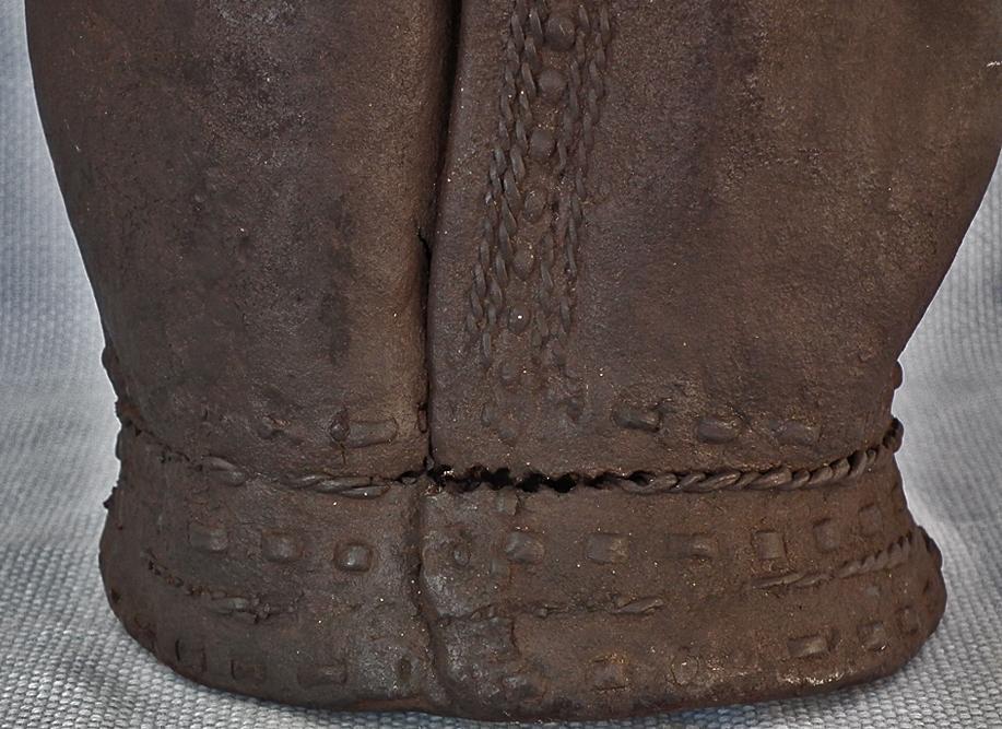 Antique Turkish Ottoman Military Leather Water Flask Matara 16th century