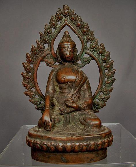 Antique Nepalese Bronze Figure of Buddha 15th - 18th century Nepal