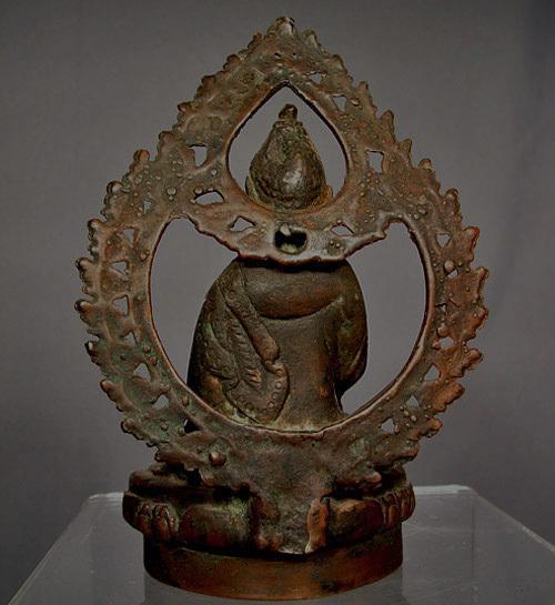 Antique Nepalese Bronze Figure of Buddha 15th - 18th century Nepal