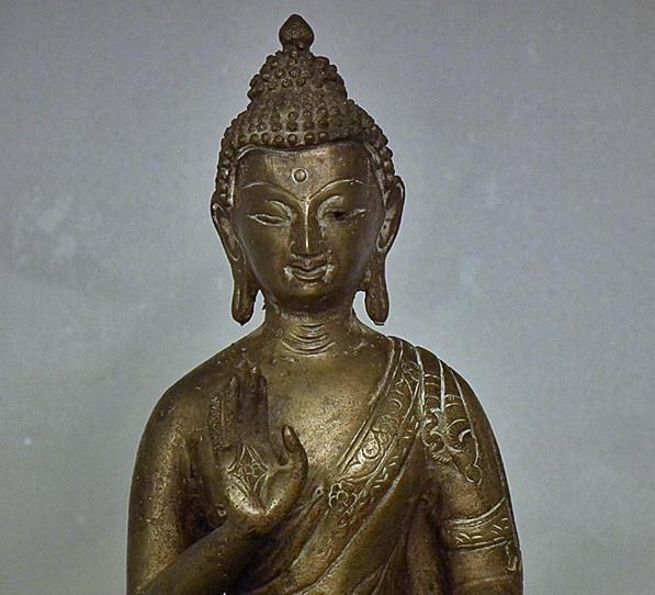 Antique 18th – 19th Century Sino Tibetan Bronze Figure Of Buddha