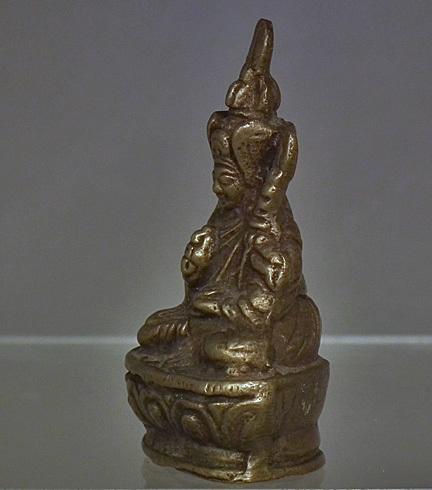 Antique 19th c Tibetan Copper Alloy Figure of Lama