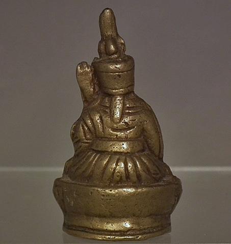 Antique 19th c Tibetan Copper Alloy Figure of Lama