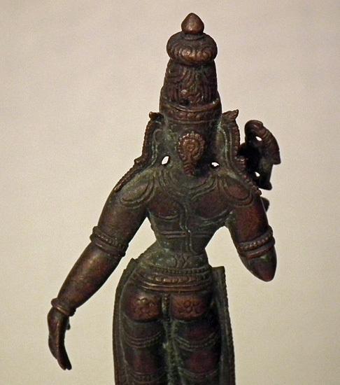 SOLD Antique bronze Figure Indian Hindu Parvati Meenakshi 15th-18th c India